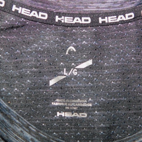 HEAD Mens L Black gray Long Sleeve Activewear Crewneck Shirt - Picture 3 of 9